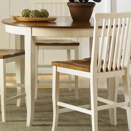 Tall Gathering Table with Round Top